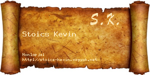 Stoics Kevin névjegykártya